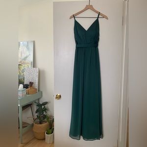 White by Vera Wang Forest green dress